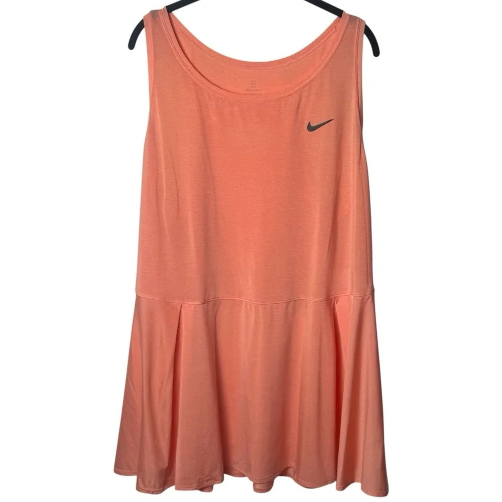 Nike Court Advantage Dry Crimson Bliss Tennis Dress Athletic Feminine 1X